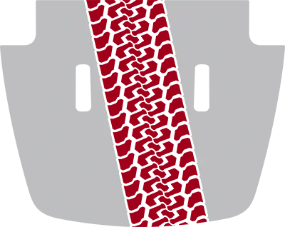 2018-2023 Wrangler JL JLU / Gladiator JT Main Hood Decal Blackout graphic design style 20 image.